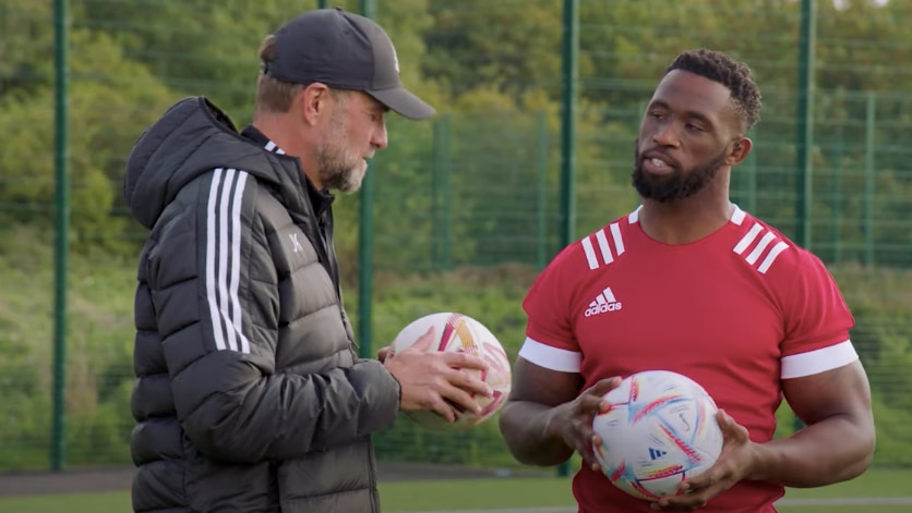 Liverpool Coach Jurgen Klopp and Springboks Captain Siya Kolisi Team Up in Adidas - Brand Ambassador - The Celebrity Group